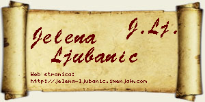 Jelena Ljubanić vizit kartica